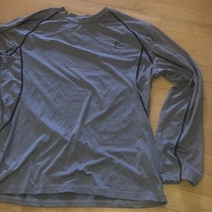 Mens Head Medium Gray Breathable Tennis Long Sleeve Shirt!